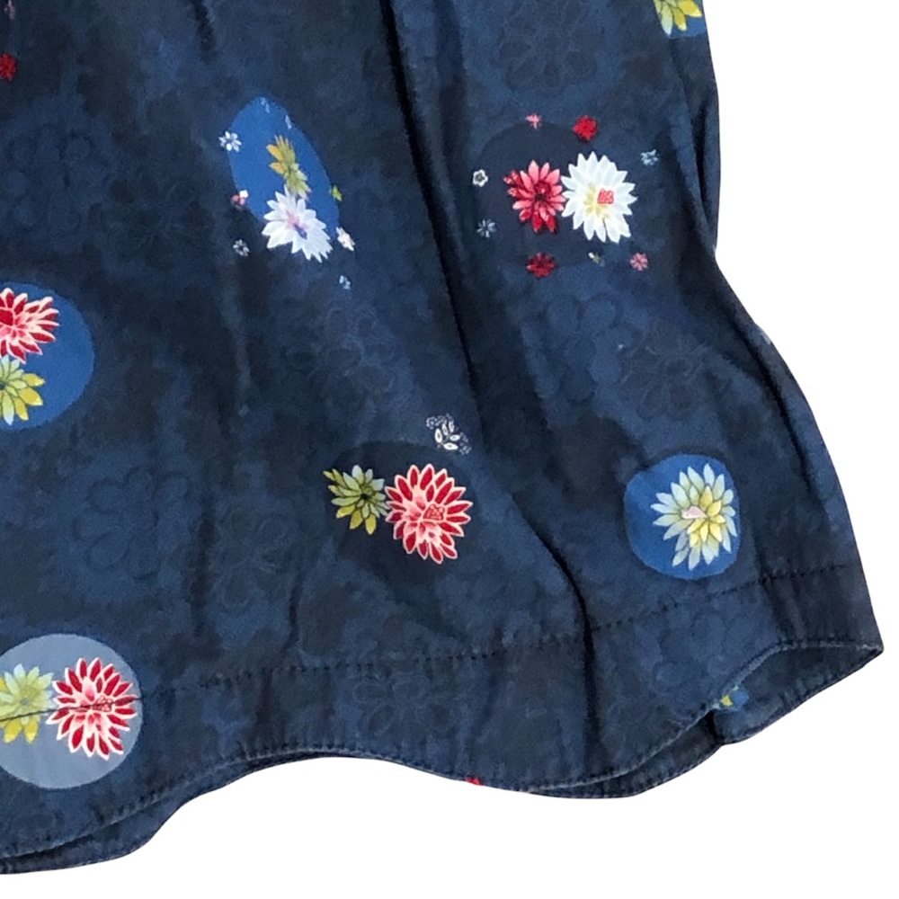Cakewalk • Blue Floral Scallop Dress - 8 (128) - Picture 6 of 10